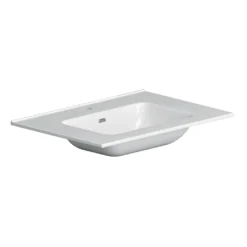 Afbeelding 1 Xenz Nook keramisch wastafelblad 101x46,5 glans wit, 1 kraangat