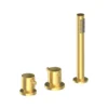 Afbeelding 1 Xenz Duero - 3 gats badrandcombinatie thermostatisch goud geborsteld v1