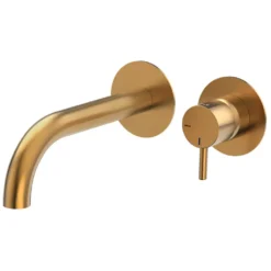 Afbeelding 1 Xenz Duero Plus - inbouwwastafelkraan goud geborsteld met Pro inbouwdeel (is opvolger van DP5881)