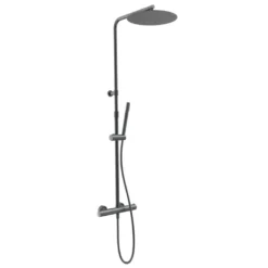 Afbeelding 1 Xenz Duero - Thermostatisch opbouw doucheset telescopisch PVD grafiet