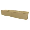 Afbeelding 1 Xenz Rect Onderkast 2 lades, 8 mm stolwanden, topblad zonder gat Corn Oak