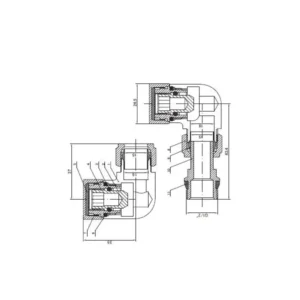 Alternative view of Best Design Luxe Thermostatisch voetventiel Axiaal 1/2"x1,5 chroom