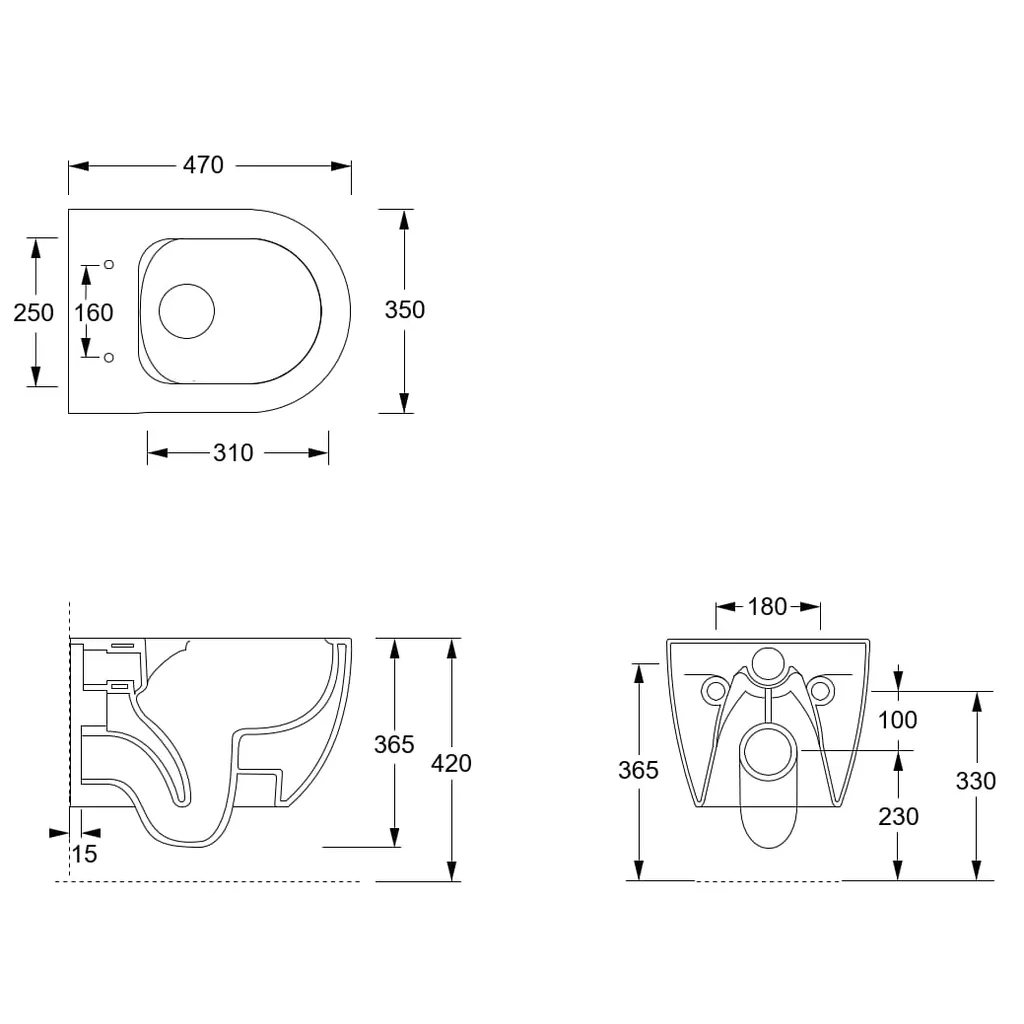 Xenz Gio rim free wandcloset verkort 47 cm, met vortexspoeling zwart mat 2 Maattekening 1 Xenz Gio rim free wandcloset verkort 47 cm, met vortexspoeling zwart mat