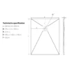 Xenz Forte douchevloer ultralight 90x180x2,7, incl afvoer met cover, mat zwart 3 Maattekening 1 Xenz Forte douchevloer ultralight 90x180x2,7, incl afvoer met cover, mat zwart