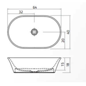 Alternative view of Xenz Cudo waskom solid surface wit