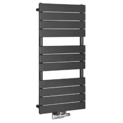 afbeelding 1 Aqualine Bondi badkamerradiator 450x934 mm, antraciet