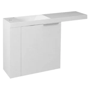 afbeelding 1 Sapho Latus Vi Wastafelmeubel 50x50x22cm, links/wit
