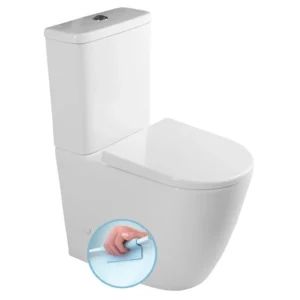 afbeelding 1 Sapho Turku Rimless Comfort Hoogte Kortgekoppeld Toilet, wit
