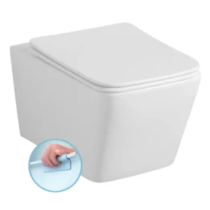 afbeelding 1 Sapho Porto hangtoilet, randloos, 36x52cm, wit