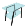 afbeelding 1 Sapho Twiga stalen beugel 100x67cm, zwart mat, 2 st.