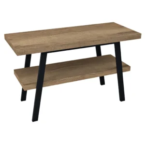 afbeelding 1 Sapho Twiga wastafeltafel 120x72x50 cm, zwart mat/Rover eiken