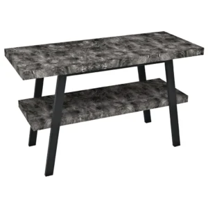 afbeelding 1 Sapho Twiga wastafeltafel 120x72x50 cm, zwart mat/chipt steen