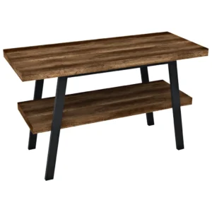 afbeelding 1 Sapho Twiga wastafeltafel 130x72x50 cm, zwart mat/eiken donker