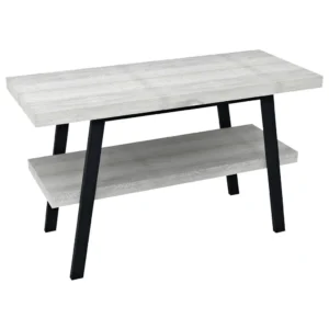 afbeelding 1 Sapho Twiga wastafeltafel 130x72x50 cm, zwart mat/oud eiken