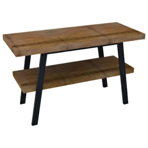 afbeelding 1 Sapho Twiga wastafeltafel 130x72x50 cm, zwart mat/Oud hout
