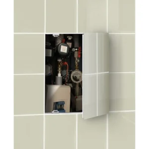 afbeelding 1 Sapho Zarz inspectiedeuren onder tegels 40x40cm, klik-klakopening, gegalvaniseerd staal