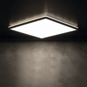 afbeelding 2 Kanlux Azpo plafond LED-lamp 420x420mm, 22W, IP54, zwart mat