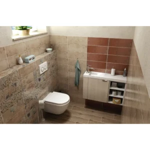 afbeelding 2 Sapho Latus Vi Wastafelmeubel 50x50x22 cm, links, eiken Alabama