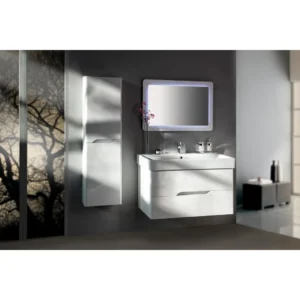 afbeelding 2 Sapho Mediena Wastafelmeubel 96x51x48,5cm, wit mat/wit mat