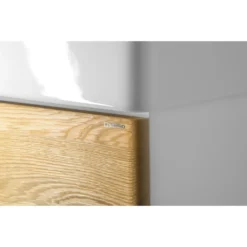 afbeelding 2 Sapho Mediena Wastafelmeubel 117x51x48,5cm, wit mat/eiken naturel
