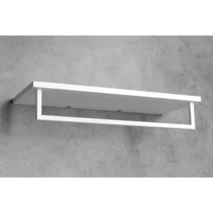 afbeelding 2 Sapho Ska handdoekplank met handdoekrail 600x250mm, wit mat
