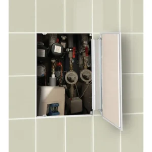 afbeelding 2 Sapho Zarz inspectiedeuren onder tegels 60x80cm, klik-klakopening, verzinkt staal