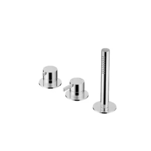 Afbeelding 1 Hotbath Ace AC075 badrandcombinatie met staafhanddouche en 2-weg omstel chroom
