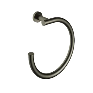 Afbeelding 1 Hotbath &More BAA08 handdoekring geborsteld gunmetal PVD