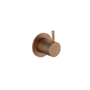 Afbeelding 1 Hotbath Cobber CB010HEXT afbouwdeel inbouw stopkraan warm verouderd messing