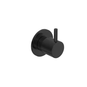 Afbeelding 1 Hotbath Cobber CB010HEXT afbouwdeel inbouw stopkraan warm geborsteld zwart PVD