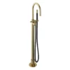 Hotbath Cobber CB187EXT afbouwdeel vrijstaande badkraan met staafhanddouche en draaibare uitloop geborsteld messing 5 Afbeelding 1 Hotbath Cobber CB177EXT afbouwdeel vrijstaande badkraan met staafhanddouche en draaibare uitloop geborsteld messing