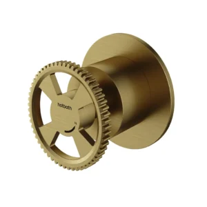 Afbeelding 1 Hotbath Cobber @Work CW010HEXT afbouwdeel inbouw stopkraan warm geborsteld messing PVD