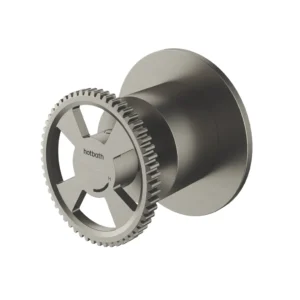 Afbeelding 1 Hotbath Cobber @Work CW010HEXT afbouwdeel inbouw stopkraan warm geborsteld nikkel
