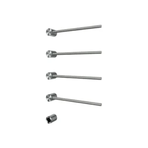 Afbeelding 1 Hotbath &More RARH50 Rails Round handoekwarmerset 50cm met 4 stangen en schakelaar geborsteld nikkel