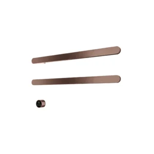 Afbeelding 1 Hotbath &More RASS80 Rails Soft Square handoekwarmerset 80cm met 2 stangen en schakelaar geborsteld koper PVD