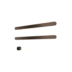 Afbeelding 1 Hotbath &More RASS80 Rails Soft Square handoekwarmerset 80cm met 2 stangen en schakelaar tuscan bronze