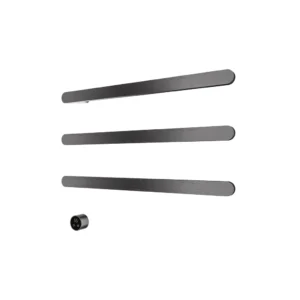 Afbeelding 1 Hotbath &More RASS80 Rails Soft Square handoekwarmerset 80cm met 3 stangen en schakelaar geborsteld gunmetal PVD