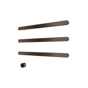 Afbeelding 1 Hotbath &More RASS80 Rails Soft Square handoekwarmerset 80cm met 3 stangen en schakelaar tuscan bronze