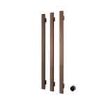 Afbeelding 1 Hotbath &More RASV135 Rails Square handoekwarmerset 135cm met 3 stangen en schakelaar geborsteld koper PVD