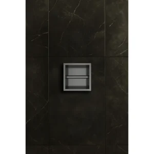 Afbeelding 2 Hotbath &More PH016 inbouw toiletrolhouder 16x16x12,6cm geborsteld gunmetal PVD
