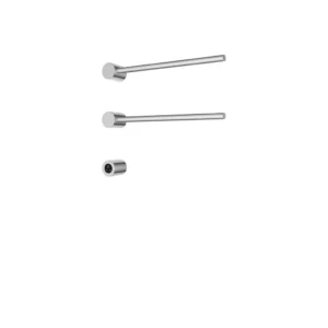 Afbeelding 2 Hotbath &More RARH50 Rails Round handoekwarmerset 50cm met 2 stangen en schakelaar chroom