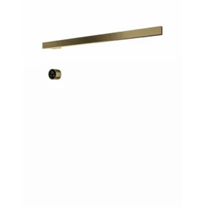 Afbeelding 2 Hotbath &More RAS80 Rails Square handoekwarmerset 80cm met 1 stang en schakelaar geborsteld messing PVD