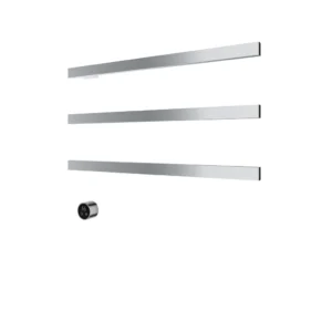 Afbeelding 2 Hotbath &More RAS80 Rails Square handoekwarmerset 80cm met 3 stangen en schakelaar chroom