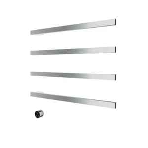 Afbeelding 2 Hotbath &More RAS80 Rails Square handoekwarmerset 80cm met 4 stangen en schakelaar chroom