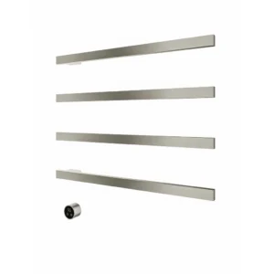 Afbeelding 2 Hotbath &More RAS80 Rails Square handoekwarmerset 80cm met 4 stangen en schakelaar geborsteld nikkel
