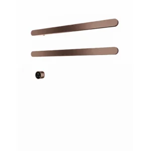 Afbeelding 2 Hotbath &More RASS80 Rails Soft Square handoekwarmerset 80cm met 2 stangen en schakelaar geborsteld koper PVD