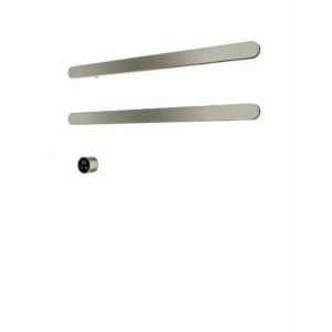Afbeelding 2 Hotbath &More RASS80 Rails Soft Square handoekwarmerset 80cm met 2 stangen en schakelaar geborsteld nikkel