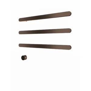 Afbeelding 2 Hotbath &More RASS80 Rails Soft Square handoekwarmerset 80cm met 3 stangen en schakelaar tuscan bronze