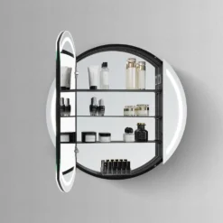 Afbeelding 2 HIPP-Design Phantom 012 organische spiegel 120x70cm met directe en indirecte verlichting, spiegelverwarming, kleurenwissel en touch dimmer