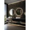 Afbeelding 2 HIPP-Design spiegel 80x70cm met directe horizontale en indirecte verlichting, spiegelverwarming, kleurenwissel en touch dimmer